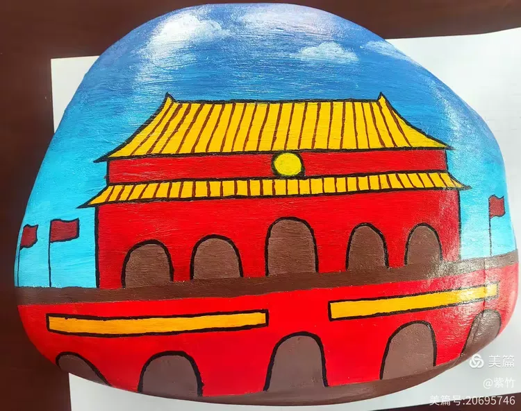 —徐家湾乡中心幼儿园教师红色文化教育主题之石头画